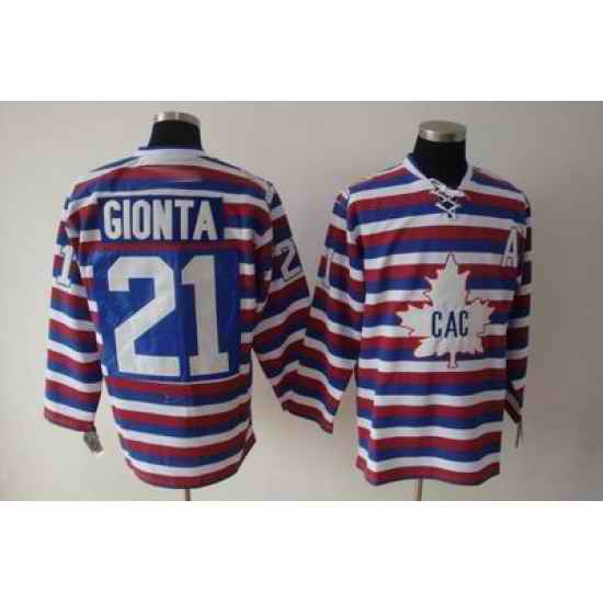 Hockey Montreal Canadiens #21 Brian Gionta strip Jersey
